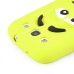 3D Cute M&M Pattern Silicone Rubberized Case Cover for Samsung Galaxy S3 - Yellow