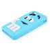 3D Cute M&M Pattern Silicone Rubberized Case Cover for iPhone 4 iPhone 4S - Blue