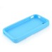 3D Cute M&M Pattern Silicone Rubberized Case Cover for iPhone 4 iPhone 4S - Blue