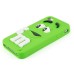 3D Cute M&M Pattern Silicone Rubberized Case Cover for iPhone 4 iPhone 4S - Green