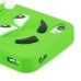 3D Cute M&M Pattern Silicone Rubberized Case Cover for iPhone 4 iPhone 4S - Green