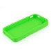 3D Cute M&M Pattern Silicone Rubberized Case Cover for iPhone 4 iPhone 4S - Green