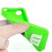 3D Cute M&M Pattern Silicone Rubberized Case Cover for iPhone 4 iPhone 4S - Green