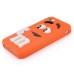 3D Cute M&M Pattern Silicone Rubberized Case Cover for iPhone 4 iPhone 4S - Orange