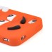 3D Cute M&M Pattern Silicone Rubberized Case Cover for iPhone 4 iPhone 4S - Orange