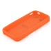 3D Cute M&M Pattern Silicone Rubberized Case Cover for iPhone 4 iPhone 4S - Orange