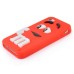 3D Cute M&M Pattern Silicone Rubberized Case Cover for iPhone 4 iPhone 4S - Red