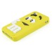 3D Cute M&M Pattern Silicone Rubberized Case Cover for iPhone 4 iPhone 4S - Yellow