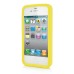 3D Cute M&M Pattern Silicone Rubberized Case Cover for iPhone 4 iPhone 4S - Yellow