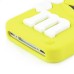 3D Cute M&M Pattern Silicone Rubberized Case Cover for iPhone 4 iPhone 4S - Yellow