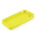 3D Cute M&M Pattern Silicone Rubberized Case Cover for iPhone 4 iPhone 4S - Yellow