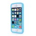 3D Cute M&M Pattern Silicone Rubberized Case Cover for iPhone 5 iPhone 5s - Blue