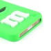 3D Cute M&M Pattern Silicone Rubberized Case Cover for iPhone 5 iPhone 5s - Green