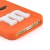 3D Cute M&M Pattern Silicone Rubberized Case Cover for iPhone 5 iPhone 5s - Orange