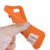 3D Cute M&M Pattern Silicone Rubberized Case Cover for iPhone 5 iPhone 5s - Orange