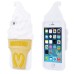 3D Ice Cream Silicone Case Cover for iPhone 5 iPhone 5s - White