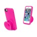 3D Impact Amplifier Loudspeaker / Headphone Cord Winder Design Soft Rubberized Silicone Stand Case Cover For iPhone 5s iPhone 5