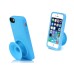 3D Impact Amplifier Loudspeaker / Headphone Cord Winder Design Soft Rubberized Silicone Stand Case Cover For iPhone 5s iPhone 5