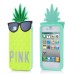 3D Pineapple Silicone Case Cover for iPhone 4 iPhone 4S - Yellow