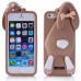 3D Shock Absorption Cartoon Cute Bucktooth Rabbit Soft Rubberized Silicone Snap-On Case Cover For iPhone 5s iPhone 5