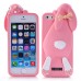 3D Shock Absorption Cartoon Cute Bucktooth Rabbit Soft Rubberized Silicone Snap-On Case Cover For iPhone 5s iPhone 5