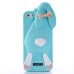 3D Shock Absorption Cartoon Cute Bucktooth Rabbit Soft Rubberized Silicone Snap-On Case Cover For iPhone 5s iPhone 5