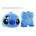 3D Stitch Detachable Hard Case For iPhone 4S - Blue