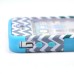 3 In 1 Anti-Shock Chevron And Anchor Pattern Plastic With Silicone Hybrid Case Cover For iPhone 4 iPhone 4S - Blue