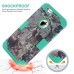 3 In 1 Armor Triple Layer Tree And Deer Grain PC And TPU Hybrid Defender Back Case for iPhone 6 / 6s - Dark Green