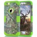 3 In 1 Armor Triple Layer Tree Grain PC And TPU Hybrid Defender Back Case for iPhone 6 / 6s - Green