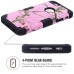 3 In 1 Armor Triple Layer Tree Trunk Grain PC And TPU Hybrid Defender Back Case for iPhone 6 / 6s - Pink And Black