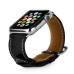 3 In 1 Bundle Genuine Leather Wrist Strap Watch Band Double Tour Bracelet Replacement For Apple Watch 38 mm - Black