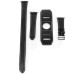3 In 1 Bundle Genuine Leather Wrist Strap Watch Band Double Tour Bracelet Replacement For Apple Watch 38 mm - Black
