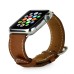 3 In 1 Bundle Genuine Leather Wrist Strap Watch Band Double Tour Bracelet Replacement For Apple Watch 38 mm - Brown