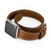 3 In 1 Bundle Genuine Leather Wrist Strap Watch Band Double Tour Bracelet Replacement For Apple Watch 38 mm - Brown