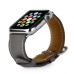3 In 1 Bundle Genuine Leather Wrist Strap Watch Band Double Tour Bracelet Replacement For Apple Watch 38 mm - Grey