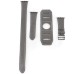 3 In 1 Bundle Genuine Leather Wrist Strap Watch Band Double Tour Bracelet Replacement For Apple Watch 38 mm - Grey