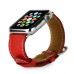 3 In 1 Bundle Genuine Leather Wrist Strap Watch Band Double Tour Bracelet Replacement For Apple Watch 38 mm - Red