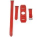 3 In 1 Bundle Genuine Leather Wrist Strap Watch Band Double Tour Bracelet Replacement For Apple Watch 38 mm - Red