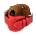 3 In 1 Bundle Genuine Leather Wrist Strap Watch Band Double Tour Bracelet Replacement For Apple Watch 38 mm - Red