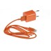 3 In 1 EU Plug Car Travel Charger Kit For iPhone 5 - Orange