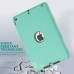 3 In 1 Fashion Silicone And Plastic Hybrid Case For iPad Air ( iPad 5 ) - Green Silicone/ Grey PC