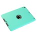 3 In 1 Fashion Silicone And Plastic Hybrid Case For iPad Air ( iPad 5 ) - Green Silicone/ Grey PC