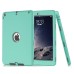 3 In 1 Fashion Silicone And Plastic Hybrid Case For iPad Air ( iPad 5 ) - Green Silicone/ Grey PC