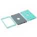 3 In 1 Fashion Silicone And Plastic Hybrid Case For iPad Air ( iPad 5 ) - Grey Silicone/ Green PC