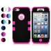 3 In 1 High Impact Defender Shockproof Protective Hybrid Combo Rubber Hard Case For iPhone 5