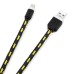 3M Durable Nylon Braided Lightning USB Cable Charger And Data Sync Cable Fabric Woven Charging Cord For iPhone 6 iPhone 5s/5c/5 iPad Mini - Black