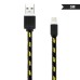 3M Durable Nylon Braided Lightning USB Cable Charger And Data Sync Cable Fabric Woven Charging Cord For iPhone 6 iPhone 5s/5c/5 iPad Mini - Black