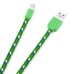 3M Durable Nylon Braided Lightning USB Cable Charger And Data Sync Cable Fabric Woven Charging Cord For iPhone 6 iPhone 5s/5c/5 iPad Mini - Green