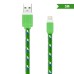 3M Durable Nylon Braided Lightning USB Cable Charger And Data Sync Cable Fabric Woven Charging Cord For iPhone 6 iPhone 5s/5c/5 iPad Mini - Green